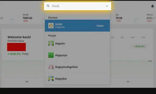 Buying Dogecoin on eToro