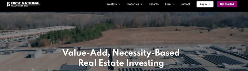 First National Realty Partners home screenshot
