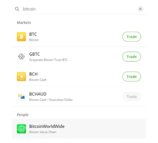 etoro search for bitcoin